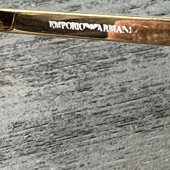Emporio Armani Vintage Glasses W/Rx Lenses Gold Tortoise - Picture 6 of 7
